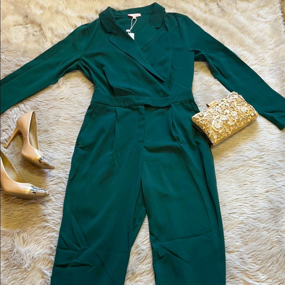 NWT- Teal Jumpsuit with Pockets